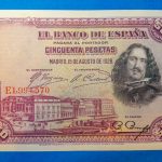 1928.  50 Peseta EF