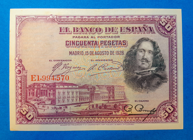 B0040-2 1928. 50 Peseta EF - Image 1