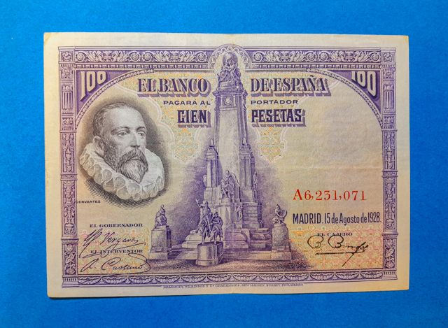 B0041-1 1928. 100 Peseta VF - Image 1