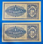 1920.   1 Korona  UNC  Sorszámkövető - Image 4