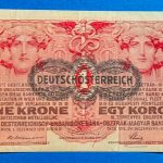 1916. 1 Korona F+ "DEUTSCHÖSTERREICH" felülbélyegzéssel