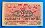 1916. 1 Korona F+ "DEUTSCHÖSTERREICH" felülbélyegzéssel