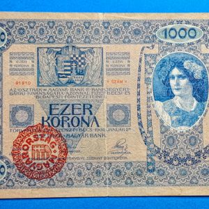 1902. 1.000 Korona F- "MAGYARORSZÁG" felülbélyegzéssel