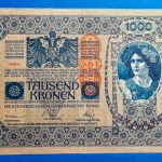 1902. 1.000 Korona  VF "DEUTSCHÖSTERREICH" felülbélyegzéssel