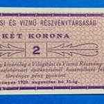 1920.  2 Korona UNC Világítási és Vízmű Rt