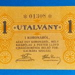 1919.  1 Korona UNC Pester Lloyd