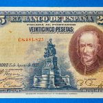 1928.  25 Peseta VF