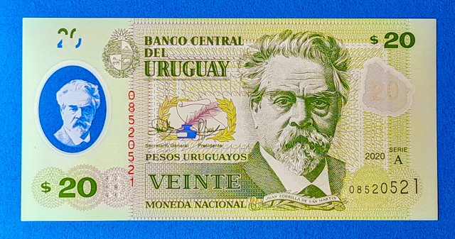B0142-1 2020. 20 Pesos UNC Polymer - Image 1
