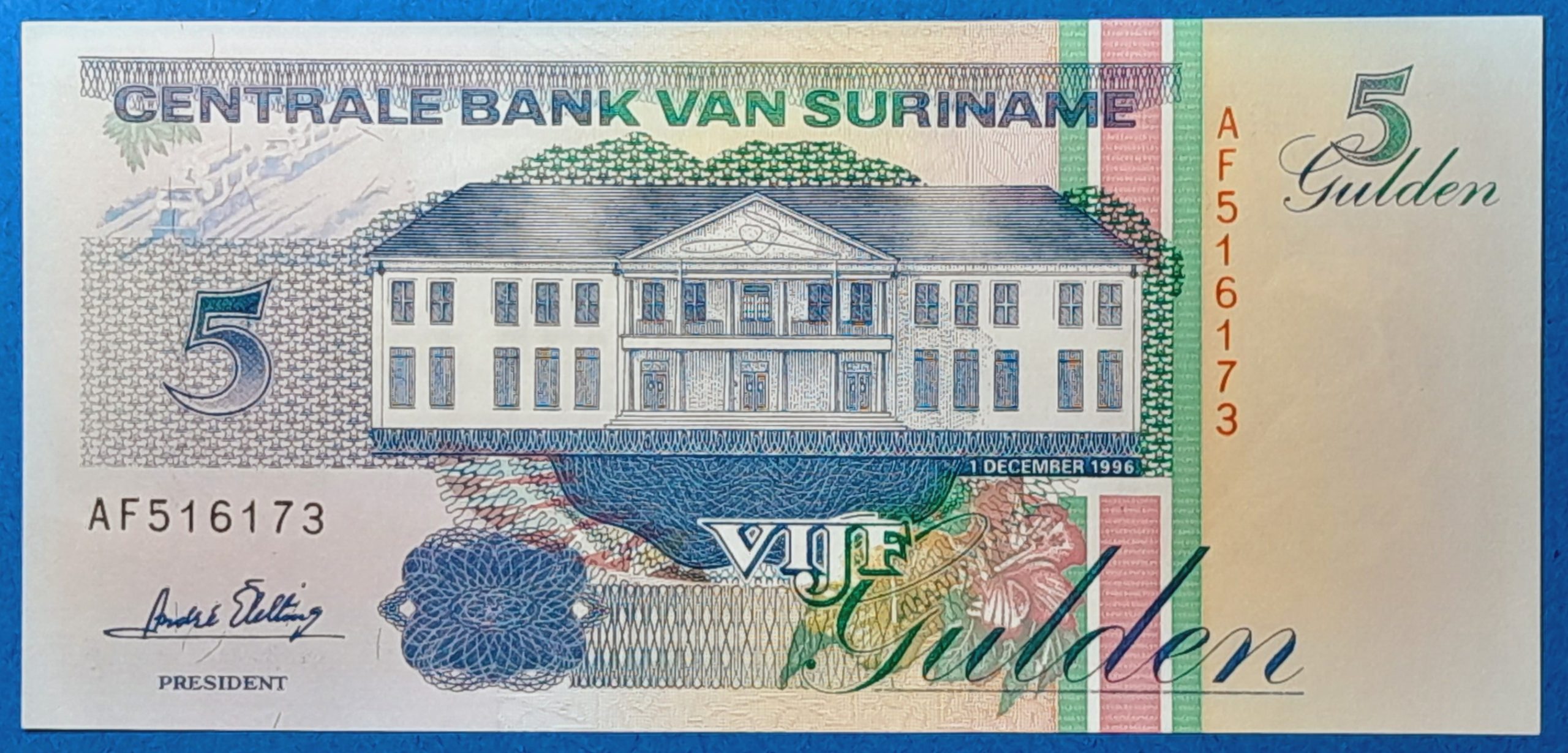 B0163-2 1996. 5 Gulden UNC - Image 1