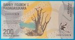 2017. 200 Ariary UNC - Image 2