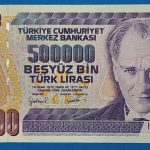 1970-1998. 500.000 Lira EF