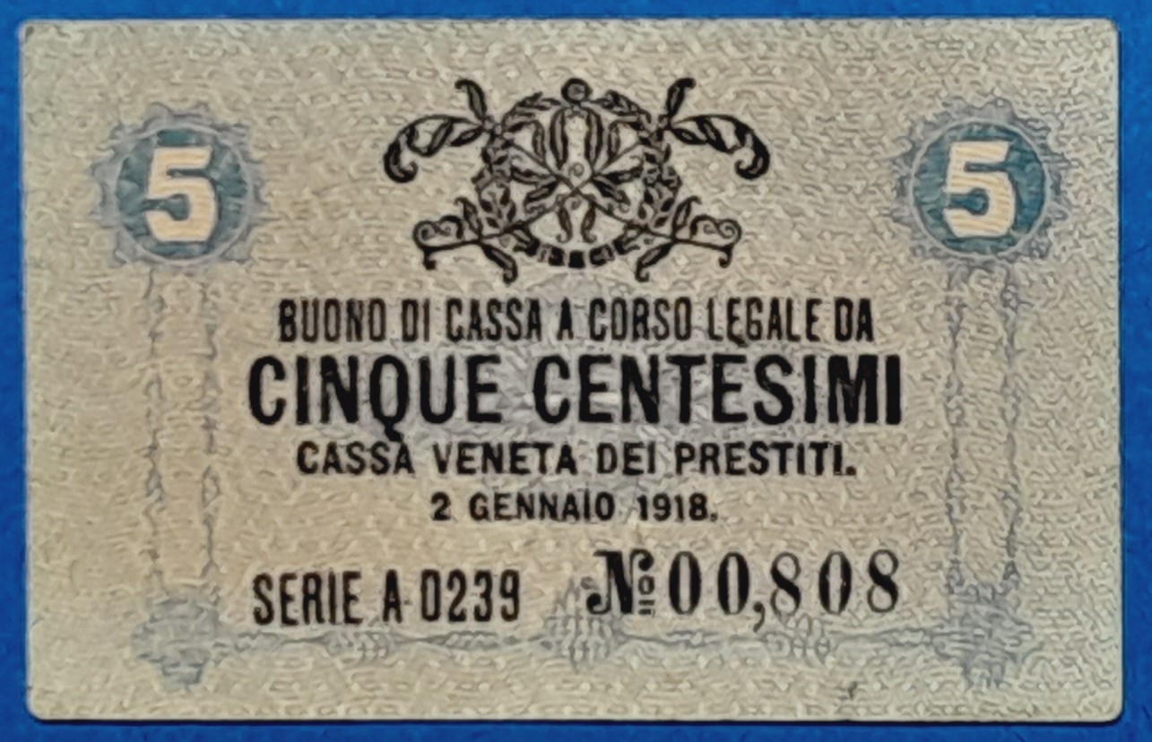 B0321-11 1918. 5 Centesimi VF - Image 1