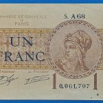 1919. 1 Franc VF  Francia szükségpénz