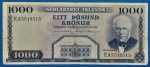 1961. 1000 Krónur F-