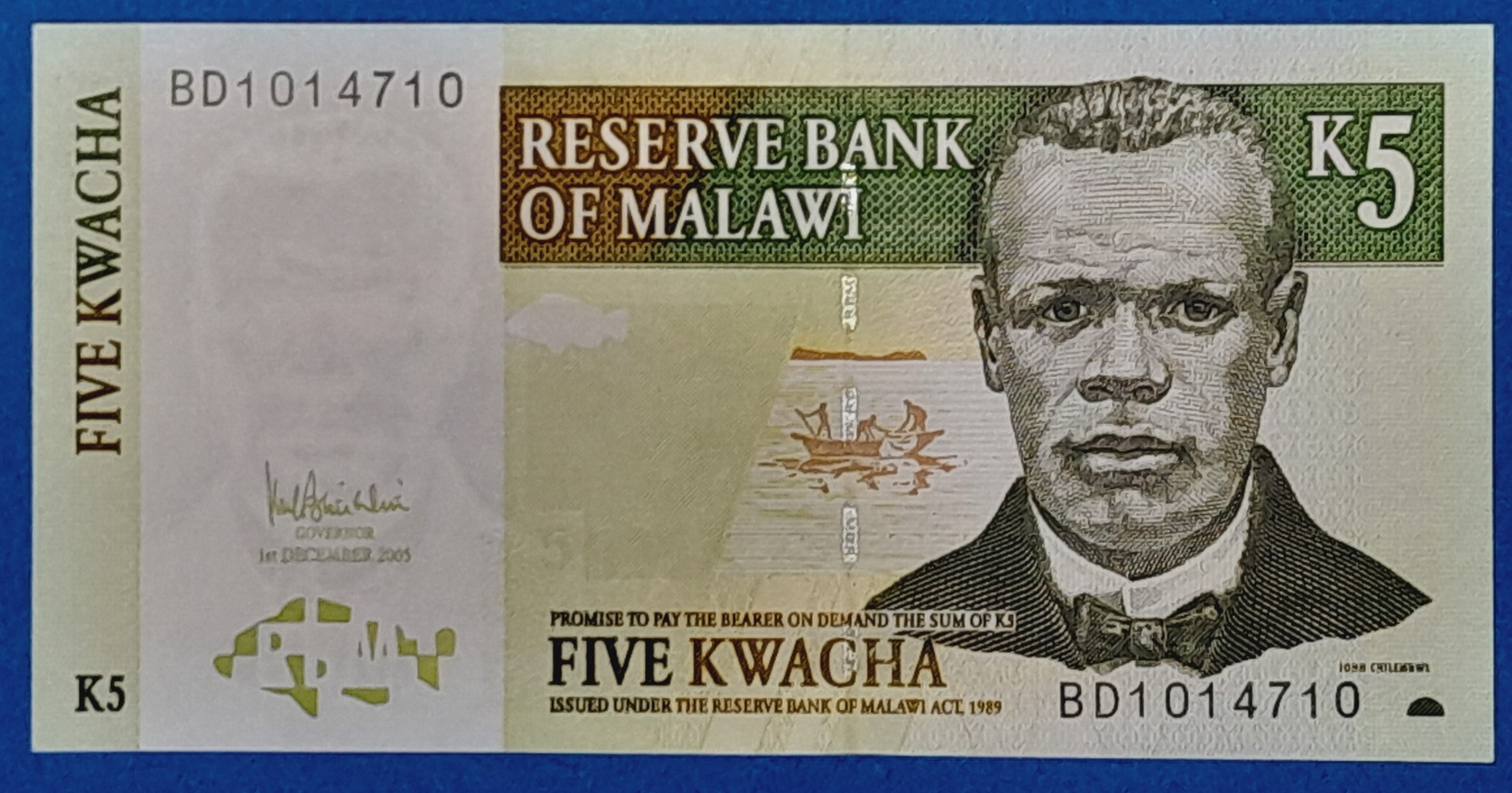 B0461-1 2005. 5 Kwacha UNC - Image 1