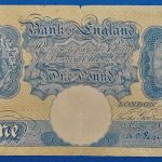 Brit 1 fontos bankjegy előoldala - Britannia ülő alakja