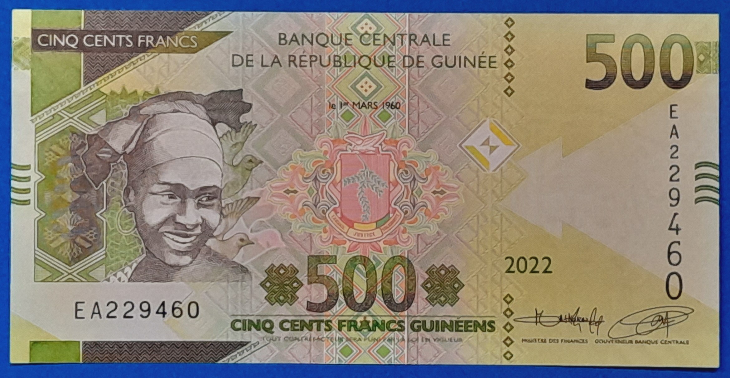 B0584-1 2022. 500 Francs UNC - Image 1