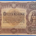 1920. 5.000 Korona VF  "nagy alakú" Orell Füssli nyomdahely jelöléssel