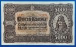 1923.  5.000  Korona  VF  "kis alakú" Magyar Pénzjegynyomda jelöléssel