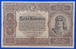 100 Korona "nagyalakú" Orell Füssli nyomdás felirat 1920 VF