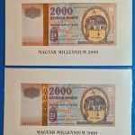 2000.08.20 2.000 Forint UNC  „Magyar Millennium” – sorszámkövető