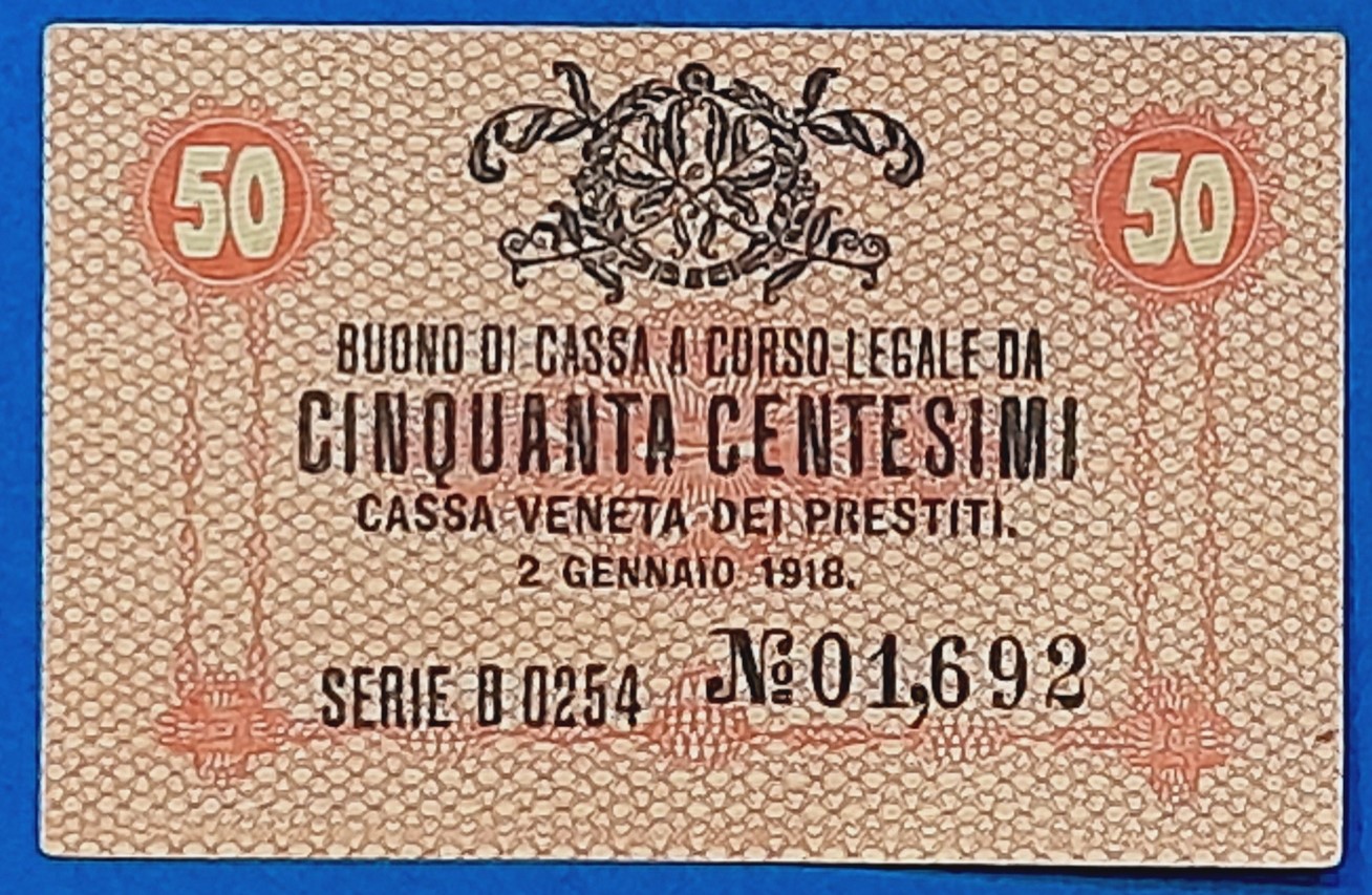 B0883-1 1918. 50 Centesimi EF- - Image 1