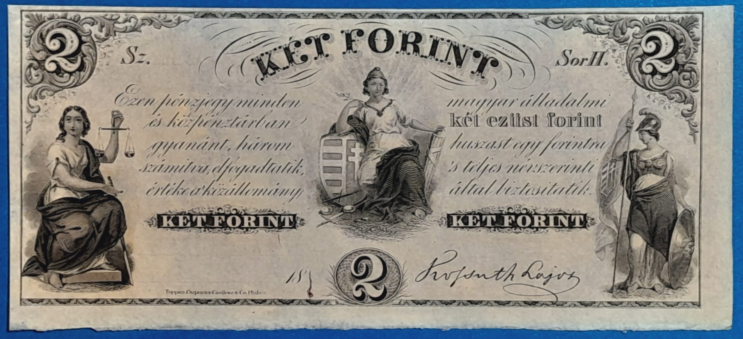 B0892-11 1852. 2 Forint UNC Kossuth ezüst 2 Forint H sorozat - Image 1