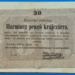 1849. 30 Pengő krajczárra VF