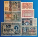1902-1917-ig. 7 db-os Osztrák-Magyar Korona sor  VF-G felülbélyegzés nélkül - Image 3