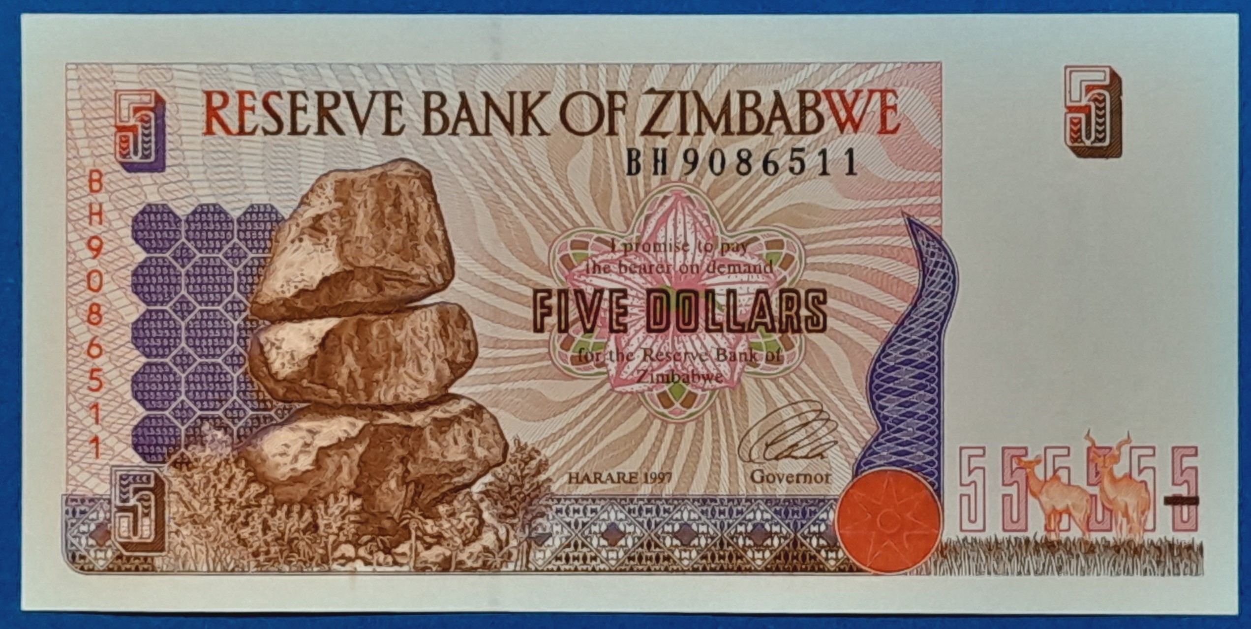 B1213-1 1997. 5 Dollars UNC - Image 1