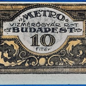 10 fillér UNC "METRO" vízmérőgyár RT