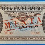 1969.06.30. 50 Forint   UNC "MINTA" perforációval
