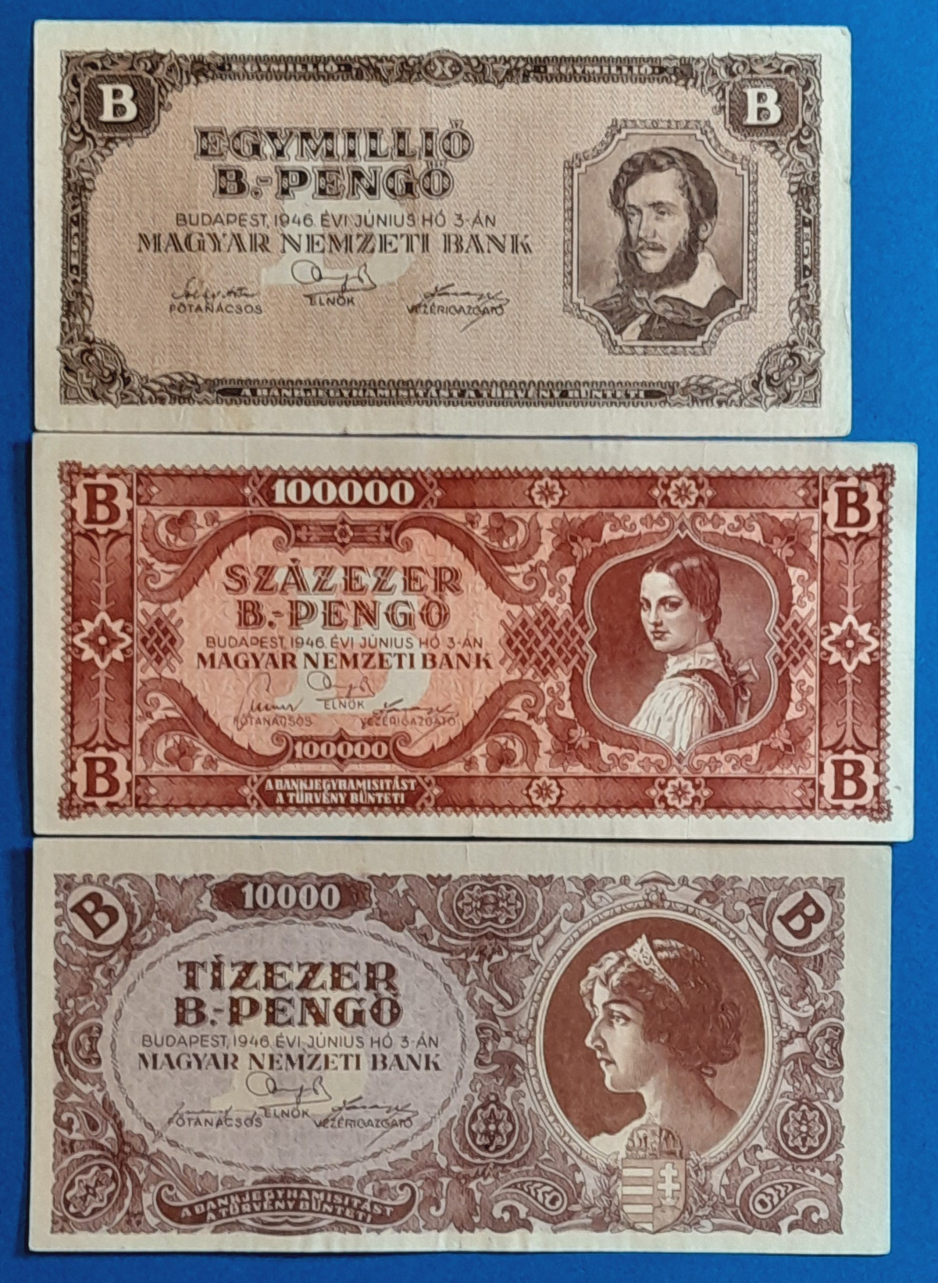 B1439-1 1946.3 db-os B.-Pengősor VF-F- - Image 1