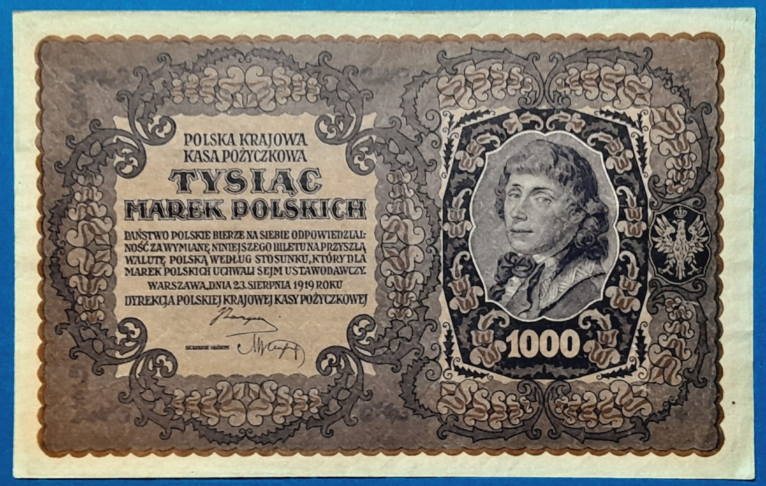 BM0022-1 1919. 1.000 Marek VF+ "nagyalakú" - Image 1