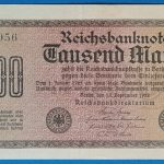 1922. 1.000 Mark VF, fekete sorszámmal