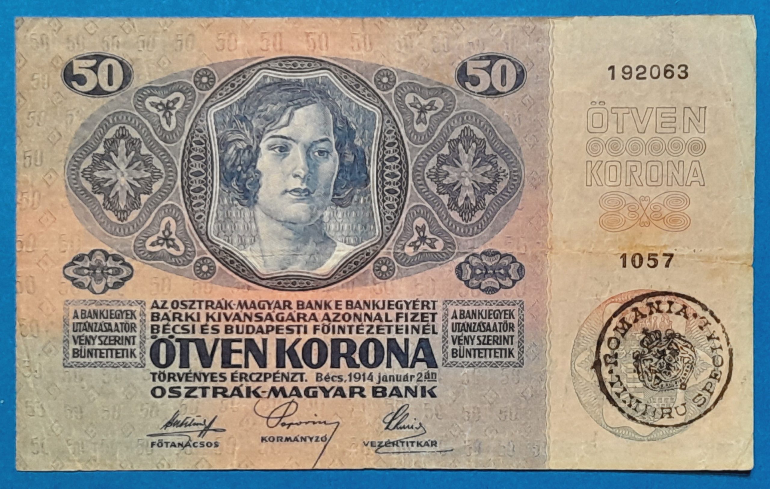 BM0063-1 1914. 50 Korona F "Román felülbélyegzéssel" - Image 1