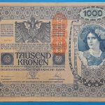 1902. 1.000 Korona F "DEUTSCHÖSTERREICH" felülbélyegzéssel, 1.kiadás