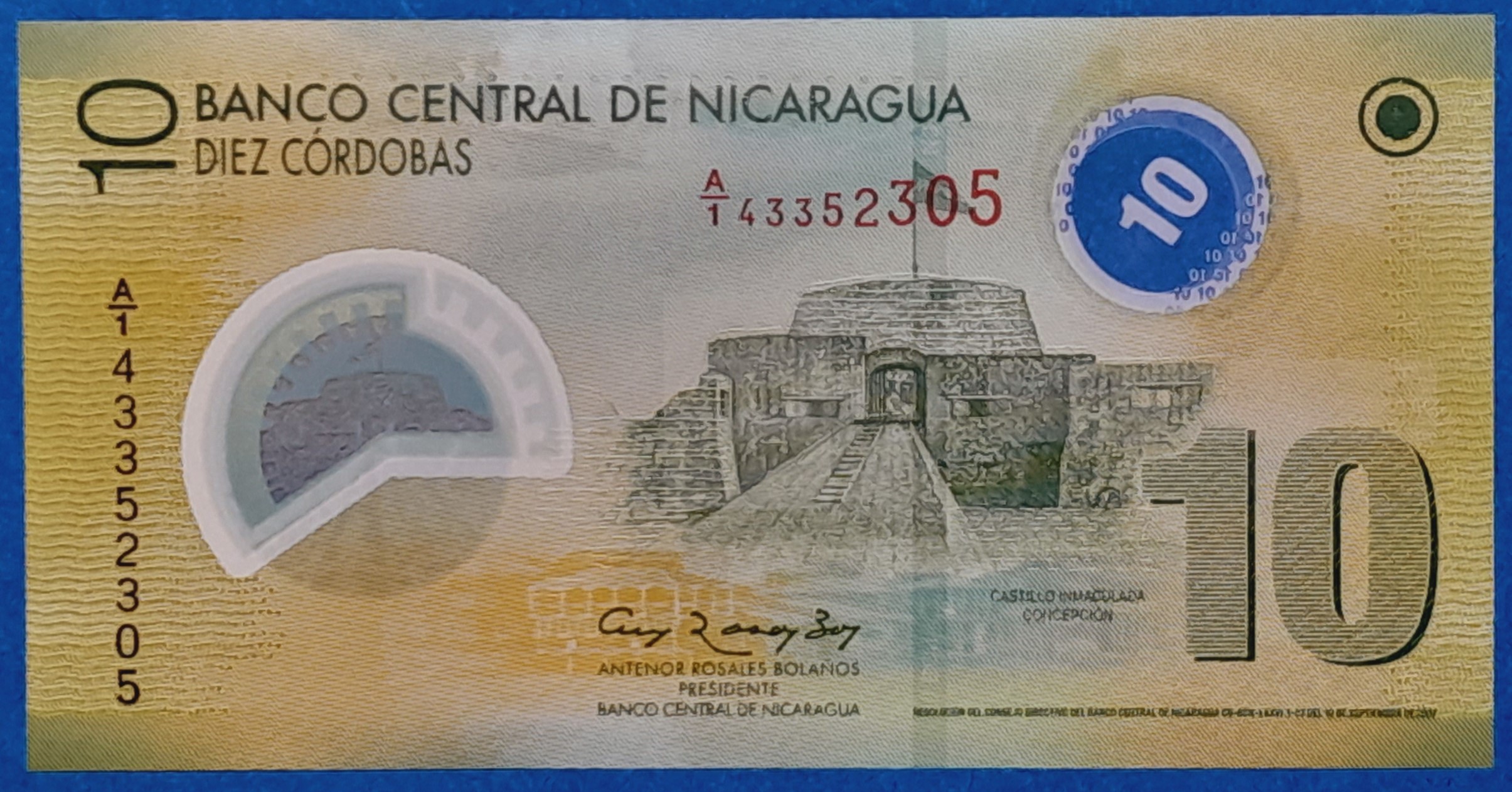BM0077-1 2007. 10 Córdobas UNC Polymer - Image 1
