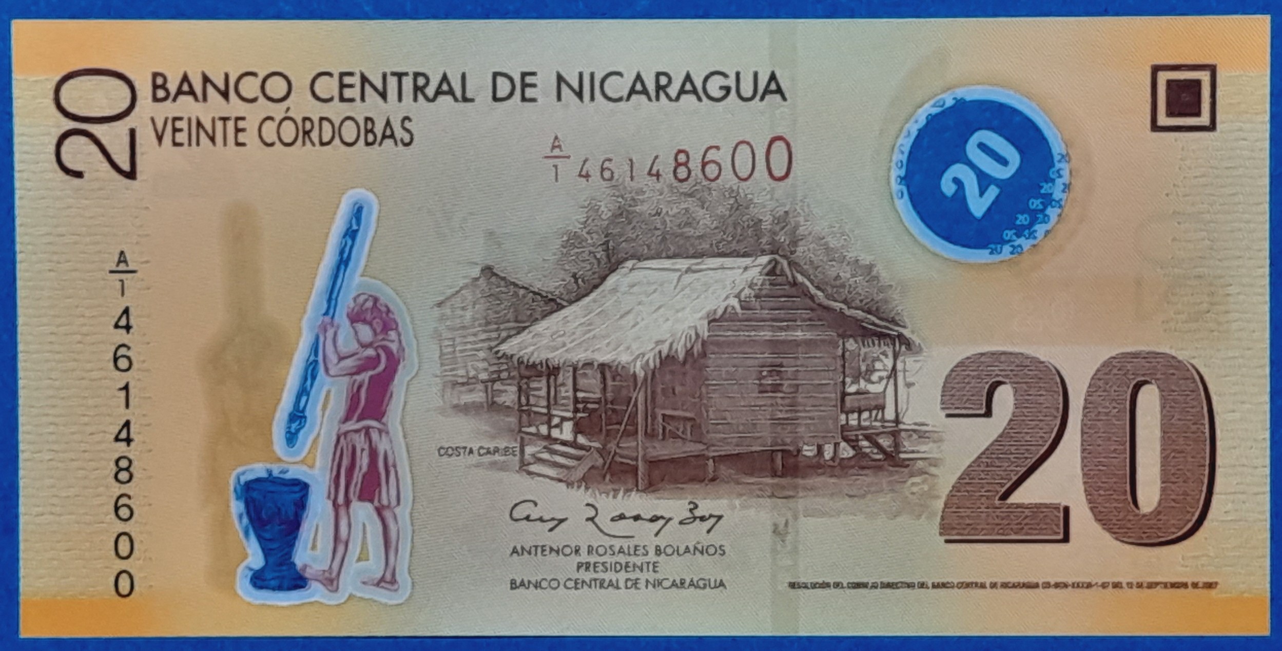 BM0078-1 2007. 20 Córdobas UNC Polymer - Image 1