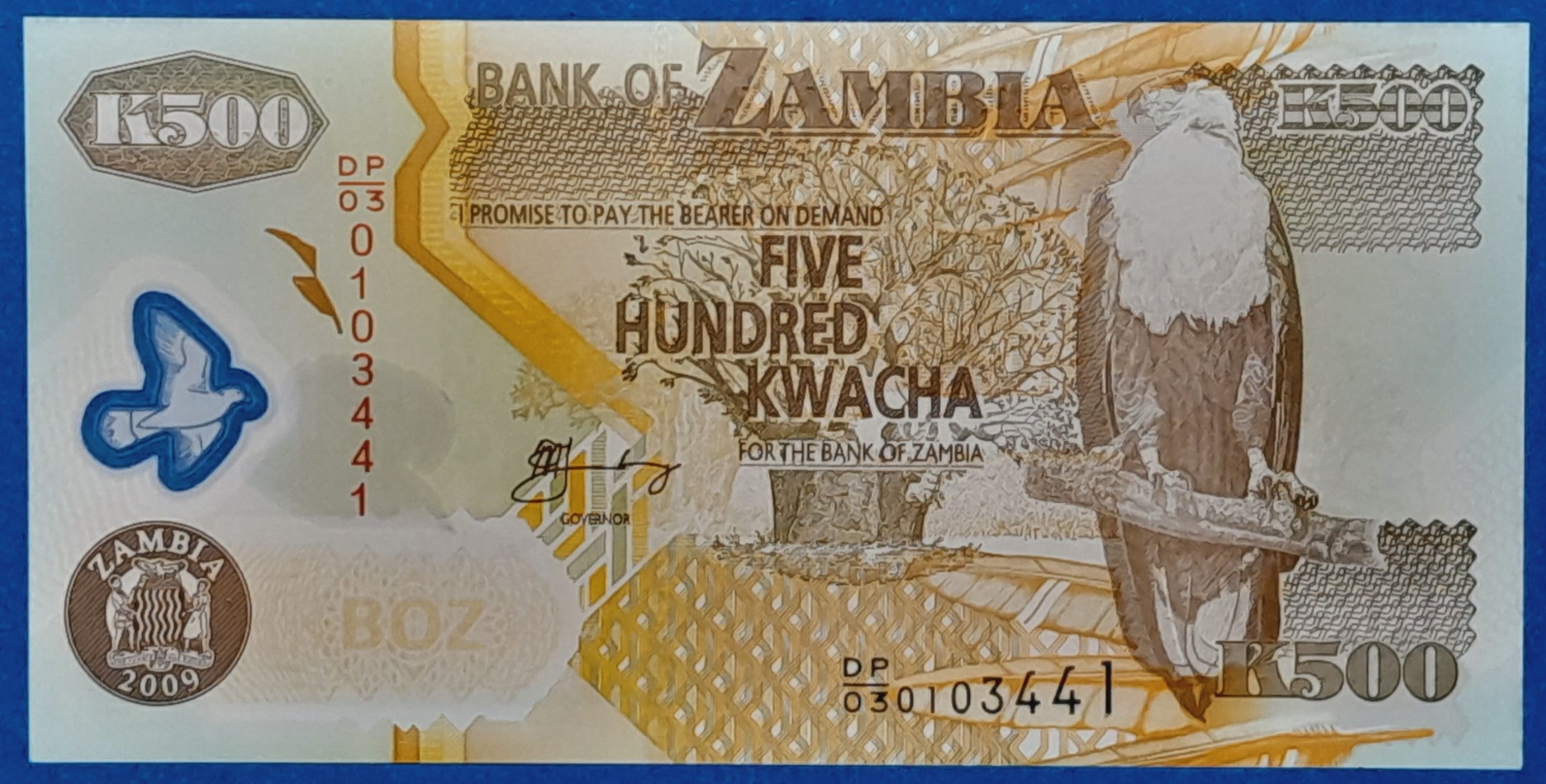 BM0080-1 2009. 500 Kwacha UNC Polymer - Image 1