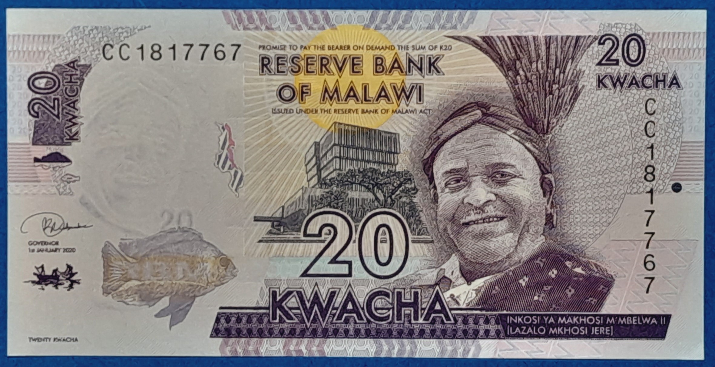 BM0088-1 2020. 20 Kwacha UNC - Image 1
