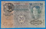 1913. 20 Korona F II. Kiadás "Román felülbélyegzéssel"