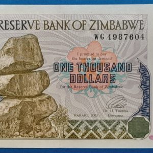 2003. 1.000 Dollars- GOTTONUMIZMATIKA