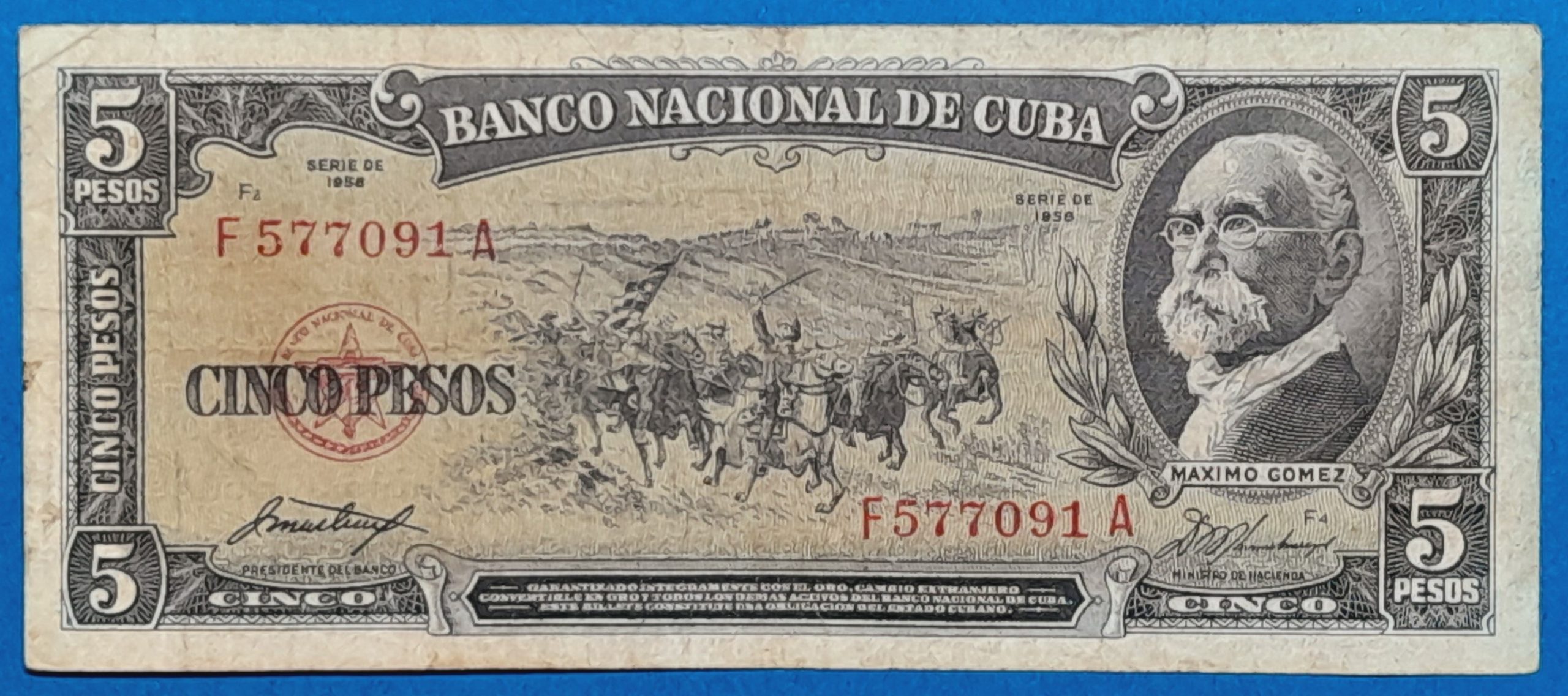BM0184-1 1958. 5 Pesos - GOTTONUMIZMATIKA