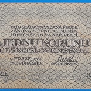 1919. 1 Korun - GOTTONUMIZMATIKA