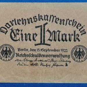 1922. 1 Mark - GOTTONUMIZMATIKA