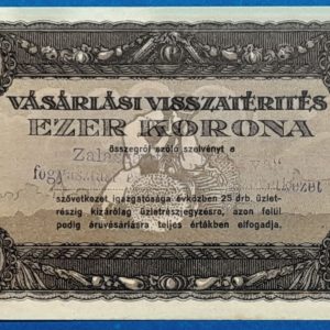 1919. 1.000 Korona - GOTTONUMIZMATIKA