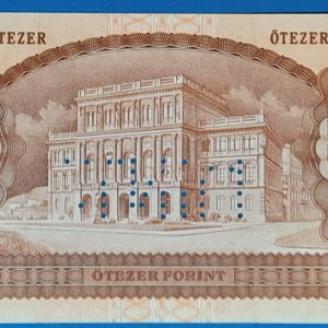 5.000 Forint UNC "MINTA" perforációval, H betűjel hátoldal