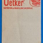 Dr. Oetker Sütőpor és Vanillincukor számolócédula GOTTO NUMIZMATIKA