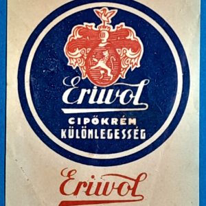 Eriwol cipőkrém számolócédula GOTTO NUMIZMATIKA